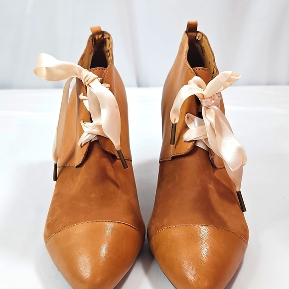 Pilcro and the Letterpress Tan Heeled Wedge  Boots Size 11 - Picture 2 of 8